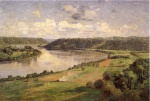 Theodore Clement Steele  - Peintures - La rivière Ohio vue du campus universitaire de Honover