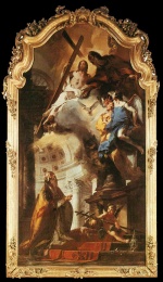 Giovanni Battista Tiepolo - Bilder Gemälde - Pope St. Clement Adoring the Trinity