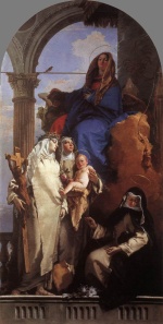 Giovanni Battista Tiepolo - Peintures - La Vierge apparaissant à une Dominicaine
