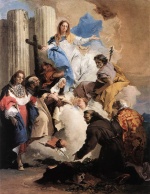 Giovanni Battista Tiepolo - Peintures - La Vierge avec six saints