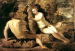 Jacopo Robusti Tintoretto - Bilder Gemälde - Adam und Eva (Adam and Eve)