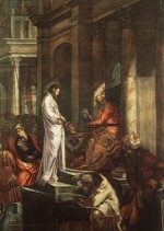 Jacopo Robusti Tintoretto - Peintures - Le Christ devant Pilate
