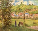 Camille  Pissarro - paintings - Landscape at Chaponval