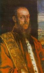 Jacopo Robusti Tintoretto - Peintures - Portrait de Vincenzo Morosini