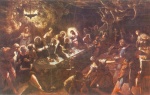 Jacopo Robusti Tintoretto  - Peintures - La Cène 