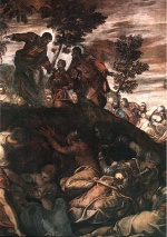 Jacopo Robusti Tintoretto  - Peintures - Le miracle des pains et des poissons