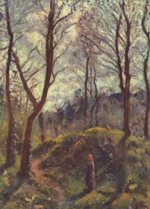 Camille  Pissarro - paintings - Landschaft mit grossen Baeumen