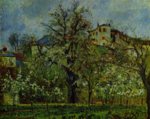 Camille  Pissarro - Peintures - Verger avec arbres en fleurs