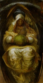 George Frederic Watts  - paintings - The Recording Angel