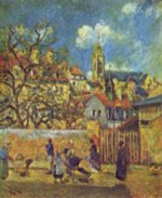 Camille  Pissarro - paintings - Park in Pontoise