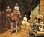 Edwin Lord Weeks - Peintures - Un marché à Ispahan
