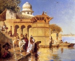 Edwin Lord Weeks - Peintures - Le long de la Ghâts Mathura