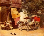 Edwin Lord Weeks - Peintures - Une carriole indienne