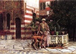 Edwin Lord Weeks - Peintures - Fille dans une cour intérieure mauresque