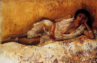 Moorish Girl Lying on a Couch