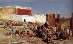 Edwin Lord Weeks - Peintures - Marché marocain de Rabat