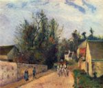Camille Pissarro - Bilder Gemälde - Postkutsche nach Ennery