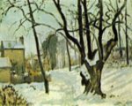 Camille  Pissarro - paintings - Schnee in Louveciennes