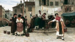 Eugene de Blaas - Bilder Gemälde - Am Brunnen (At the Well)