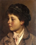 Eugene de Blaas - Bilder Gemälde - Head of a Young Boy