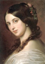 Eugene de Blaas - Peintures - Portrait de jeune fille