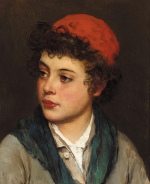 Eugene de Blaas - Peintures - Portrait d'un garçon