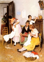 Eugene de Blaas - paintings - The New Suitor
