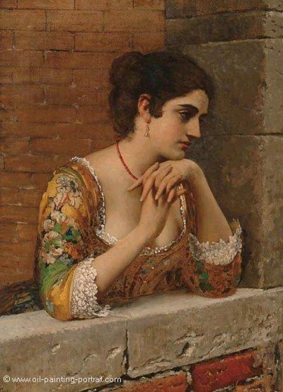Venetian Beauty on Balcony
