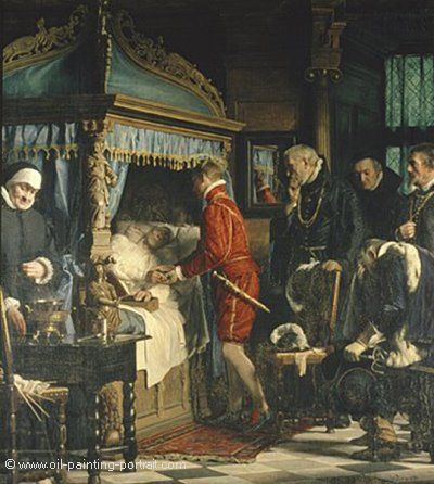 Chancellor Niels Kaas hand over the Keys to Christian IV.