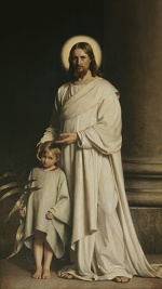 Carl Heinrich Bloch - Peintures - Le Christ et un petit garçon