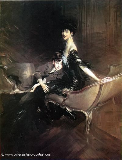 Consuelo Duchess of Marlborough with her Son Ivor Spencer Churchill