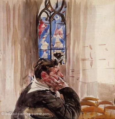 Portrait of a Man in Church