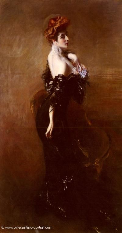Portrait of Madame Pages in Evening Dress