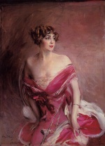 Giovanni Boldini - Bilder Gemälde - Portrait of Mademoiselle de Gillespie La Dame de Biarritz