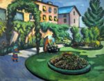 August Macke - Peintures - Jardin