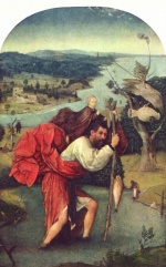 Hieronymus Bosch - Bilder Gemälde - Heiliger Christopherus