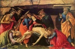 Sandro Botticelli - paintings - Lamentation over the Dead Christ with Saints