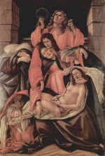 Sandro Botticelli - paintings - Lamentation over the Dead Christ