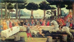 Sandro Botticelli - paintings - The Story of Nastagio degli Onesti (third episode)