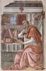 Bild:Heiliger Augustinius in betrachtendem Gebet