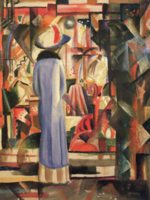 August Macke - Peintures - Grande vitrine éclairée