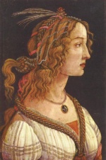 Sandro Botticelli - Peintures - Portrait d'une jeune femme