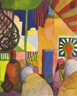 August Macke - Peintures - Au bazar