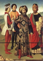 Dieric Bouts - paintings - Martyrdom of St. Erasmus (Detail)