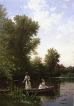 Alfred Thompson Bricher - paintings - Boating in the Afternoon