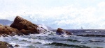 Alfred Thompson Bricher - Peintures - Fracas des vagues