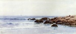 Alfred Thompson Bricher  - Peintures - Voiliers au large d'une côte rocheuse