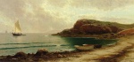 Alfred Thompson Bricher  - Peintures - Paysage marin avec barques et voiliers