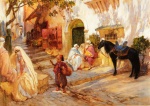 Frédéric Arthur Bridgman - Peintures - Une rue en Algérie