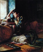 Frederick Arthur Bridgman - Peintures - Aïcha la Marocaine